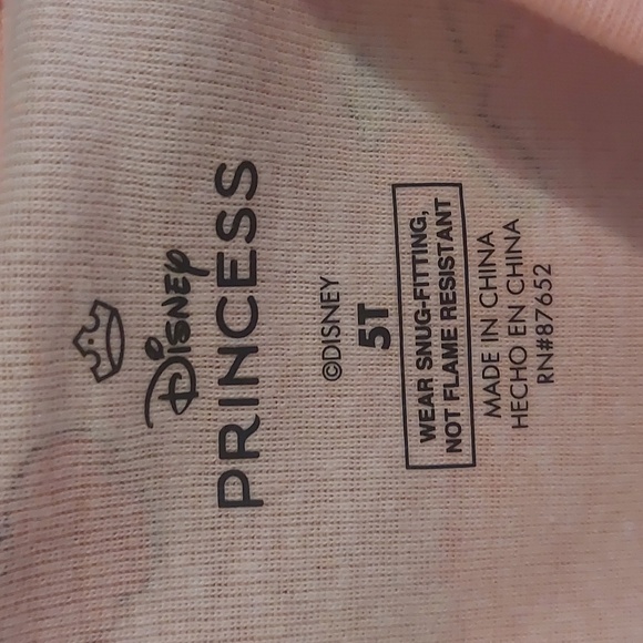 Disney Girls 2 Piece Matching Set Pajamas Minnie Mouse Disney Princesses Sz 5T - Picture 6 of 17
